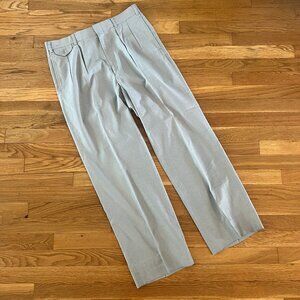 J. Press Blue & White Pleated Seersucker Pants Slacks - Men's 34x30